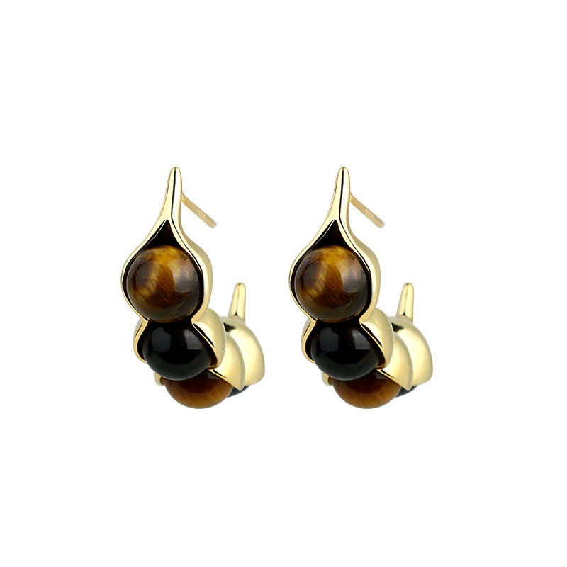 Kolczyki z tygrysim okiem Kami – Gold Plated Jewelry recenzja i cena