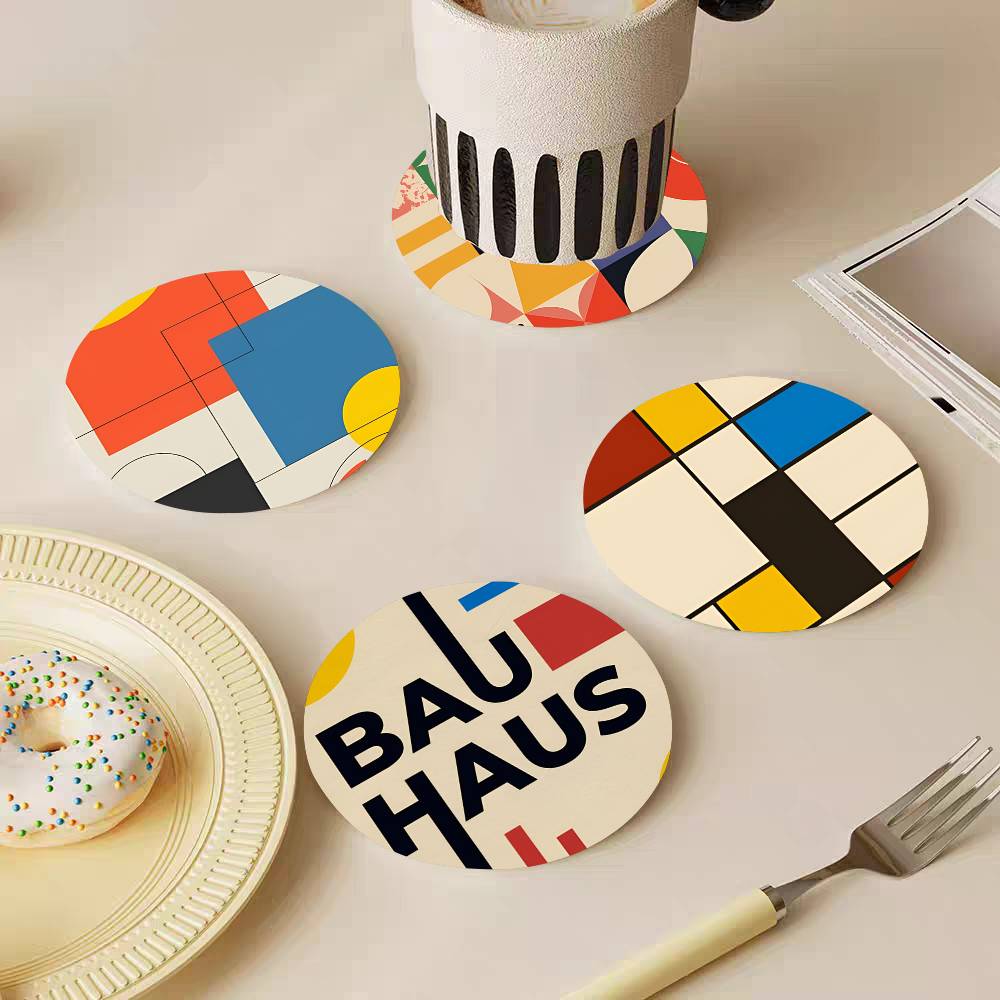 Abstrakcyjne, okrągłe, drewnia – Marble Coaster Set recenzja i cena