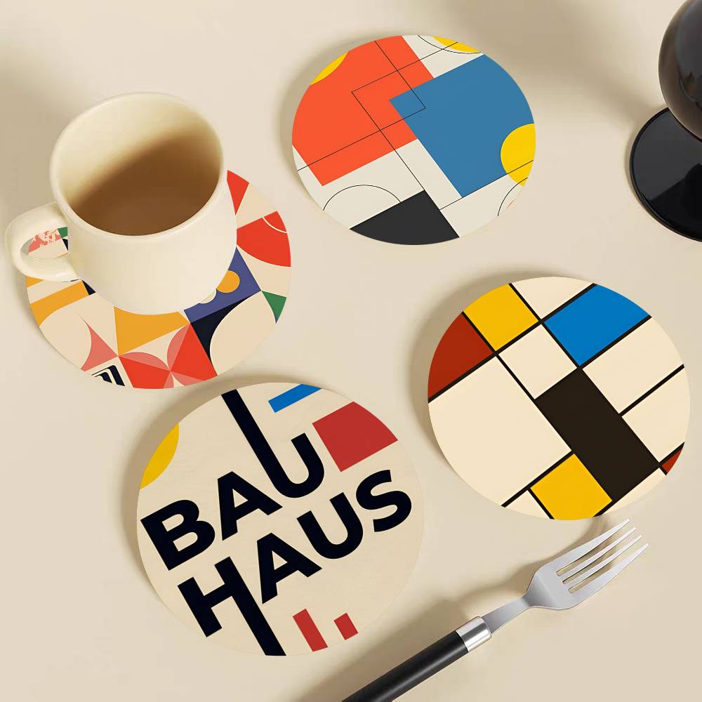 Abstrakcyjne, okrągłe, drewnia – Marble Coaster Set recenzja i cena