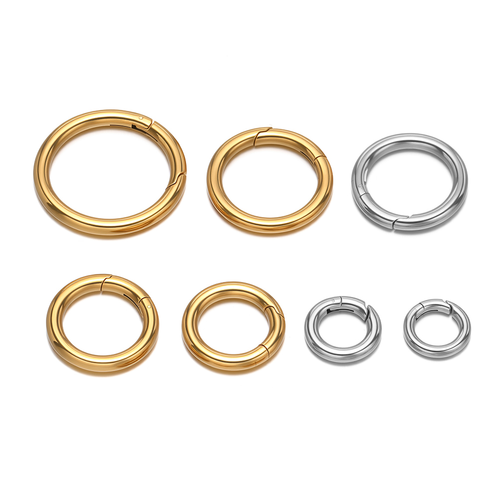 2 szt./partia Okrągłe karabińc – Gold Plated Jewelry recenzja i cena